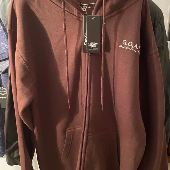 Men’s Brown G.O.A.T. Hoodie Jacket - Picture 5 of 5